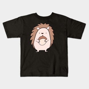 Happy Hedgehog Acorn Kids T-Shirt